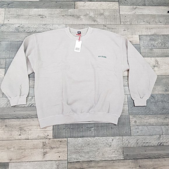 Urban Outfitters Other - Urban Outfitters BDG Mens Sweatshirt Top Large Grey Embroidered Logo Crew BNWT